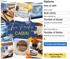 How to cut an Instagram Static Grid Image into squares