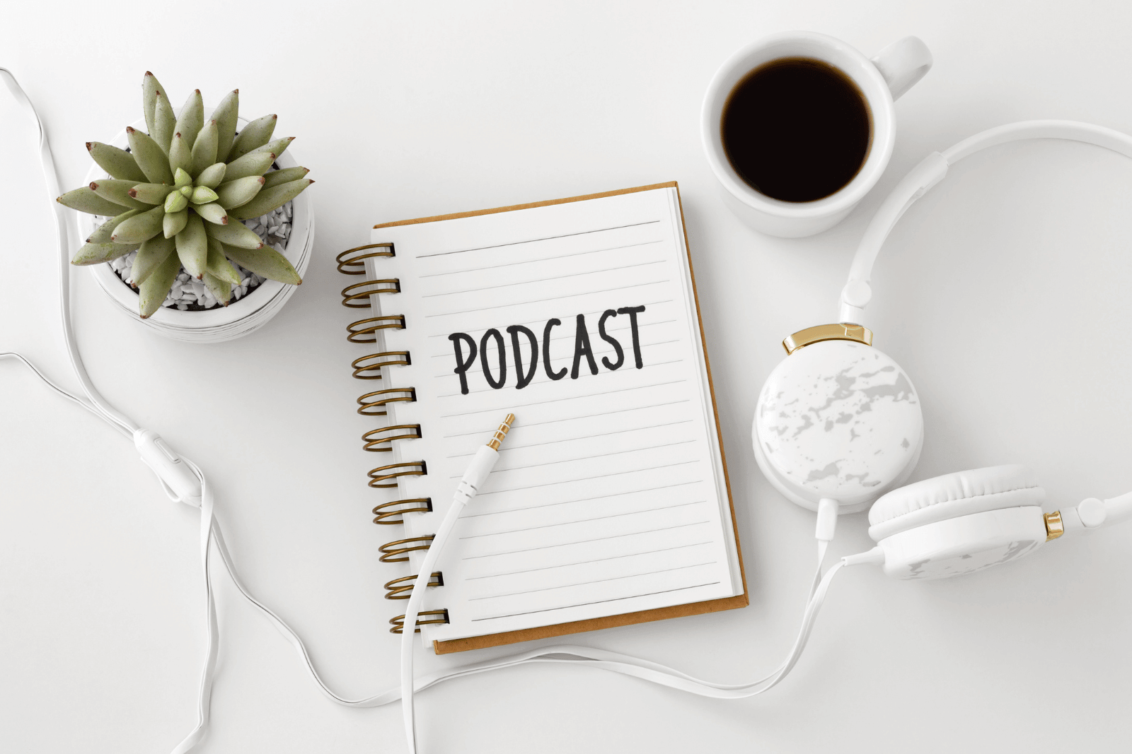Graphic representing a podcast episode plan