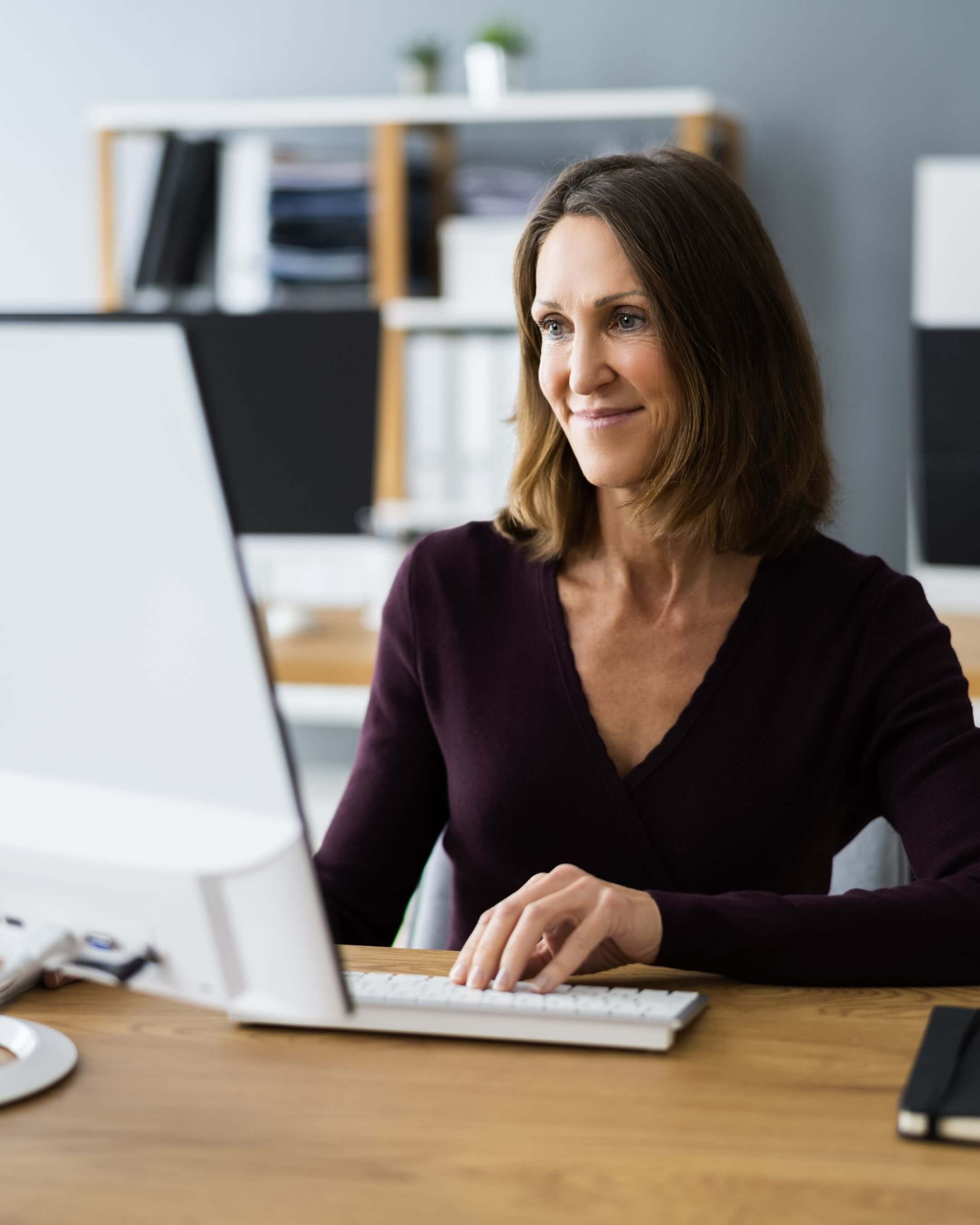 woman working on an SEO strategy